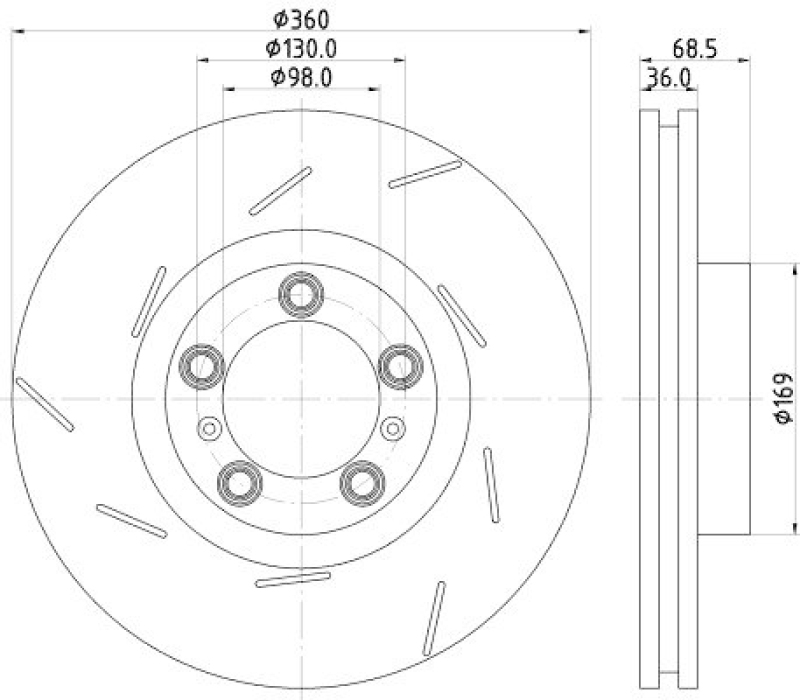 HELLA 8DD 355 133-661 Bremsscheibe