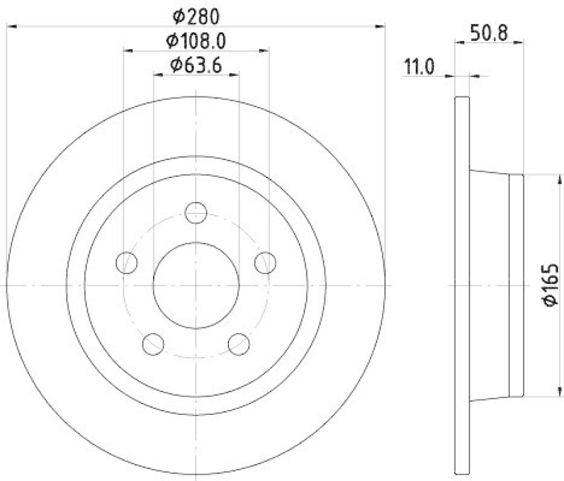 HELLA 8DD 355 133-741 Bremsscheibe