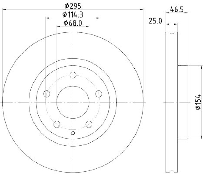 HELLA 8DD 355 133-681 Bremsscheibe