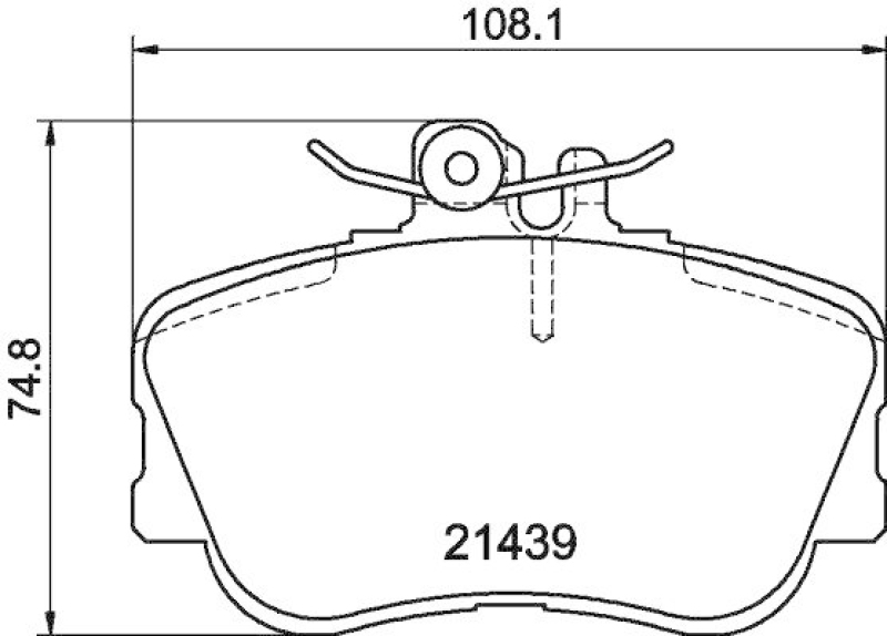 HELLA 8DB 355 018-041 Bremsbelagsatz, Scheibenbremsbelag für MB