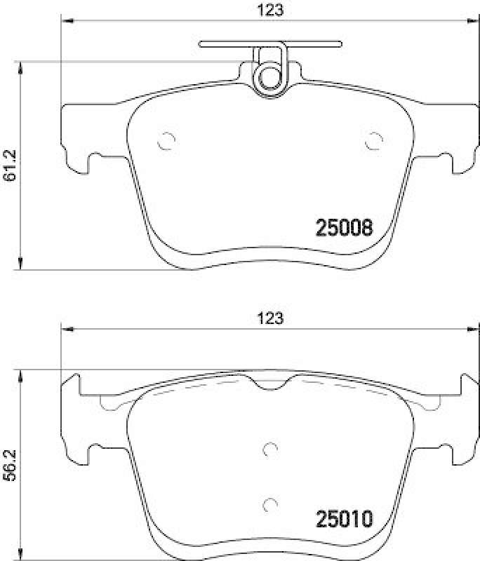 HELLA 8DB 355 020-271 Bremsbelagsatz Scheibenbremse