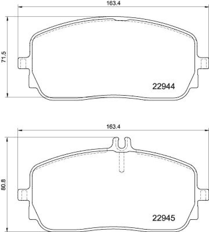 HELLA 8DB 355 039-011 Scheibenbremsbelagsatz