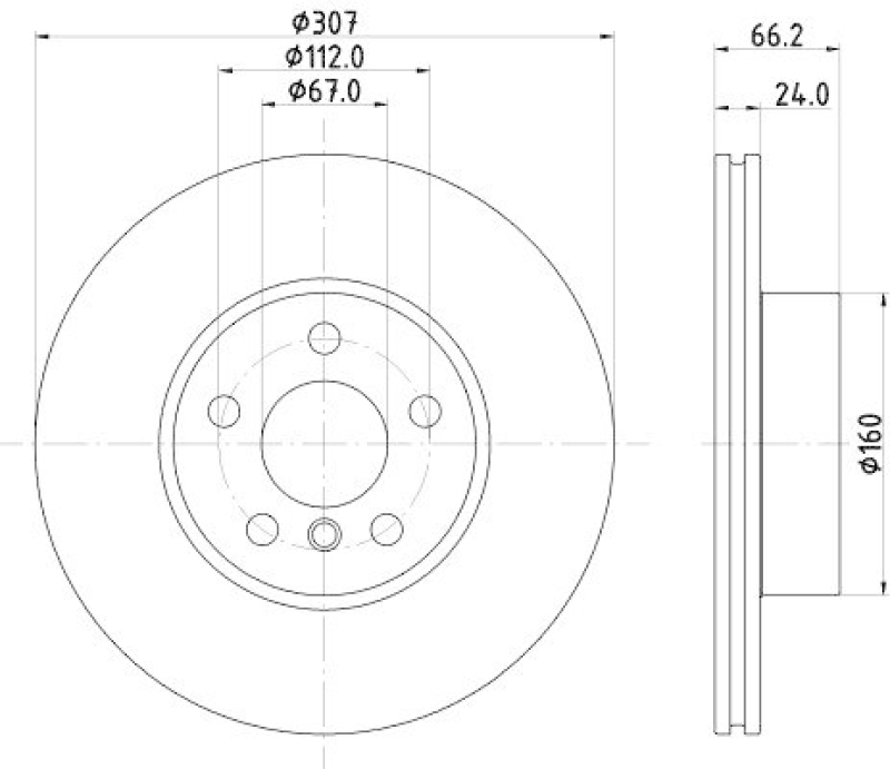 HELLA 8DD 355 133-801 Bremsscheibe