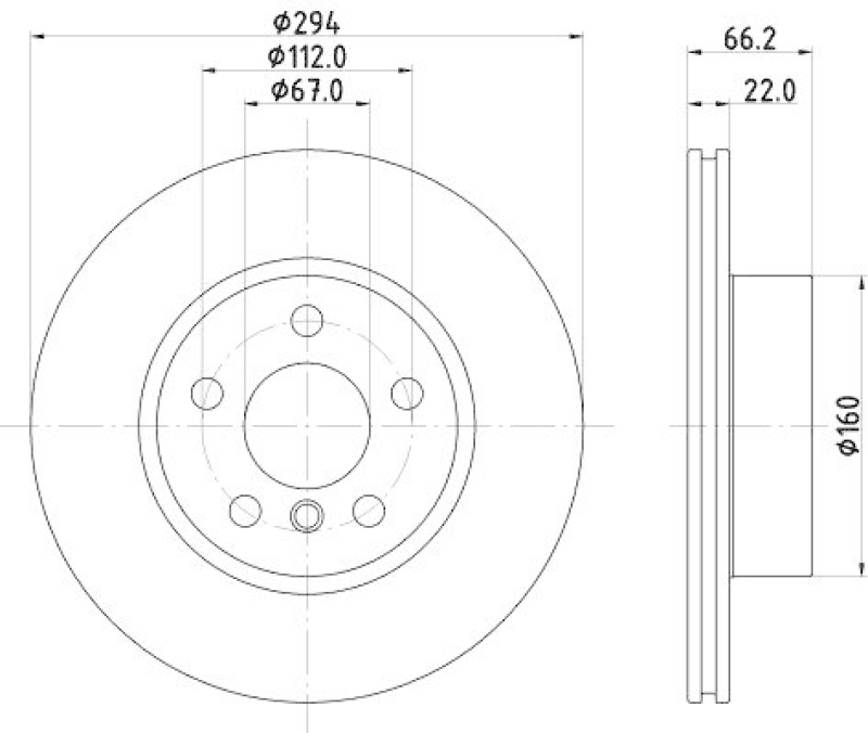 HELLA 8DD 355 133-821 Bremsscheibe