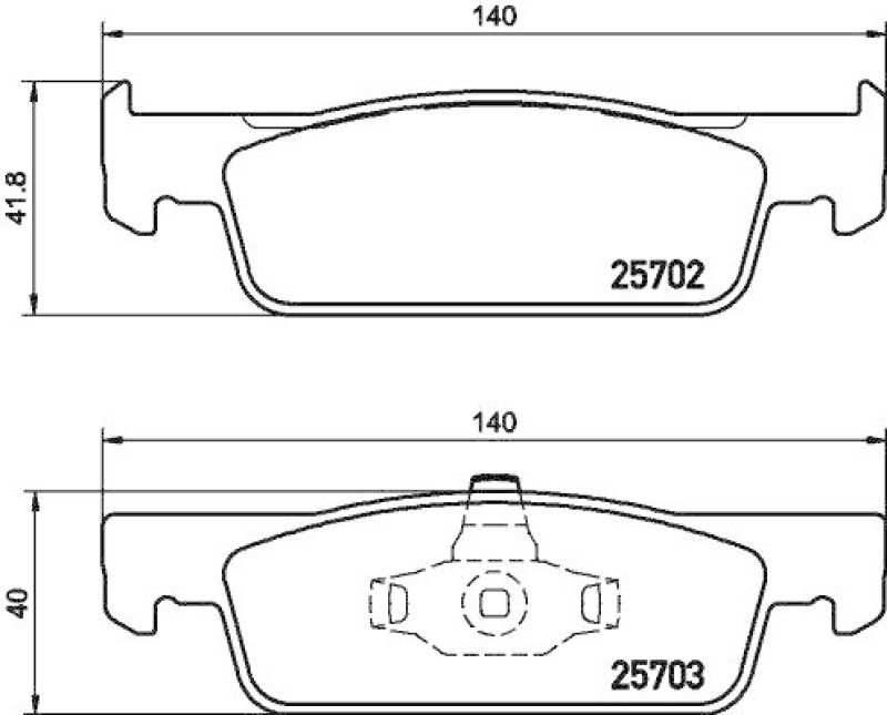 HELLA 8DB 355 020-801 Bremsbelagsatz, Scheibenbremsbelag für DACIA/RENAULT/SMART