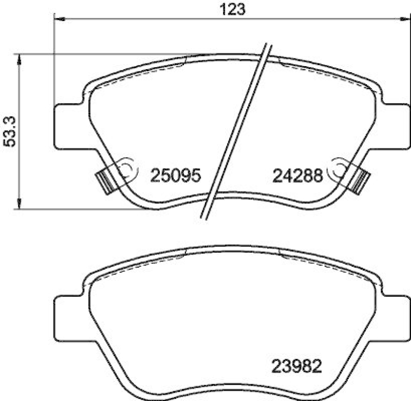 HELLA 8DB 355 021-131 Bremsbelagsatz, Scheibenb