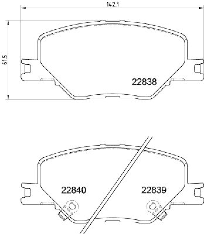 HELLA 8DB 355 039-061 Scheibenbremsbelagsatz