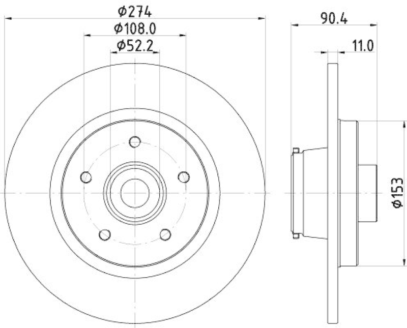 HELLA 8DD 355 133-851 Bremsscheibe