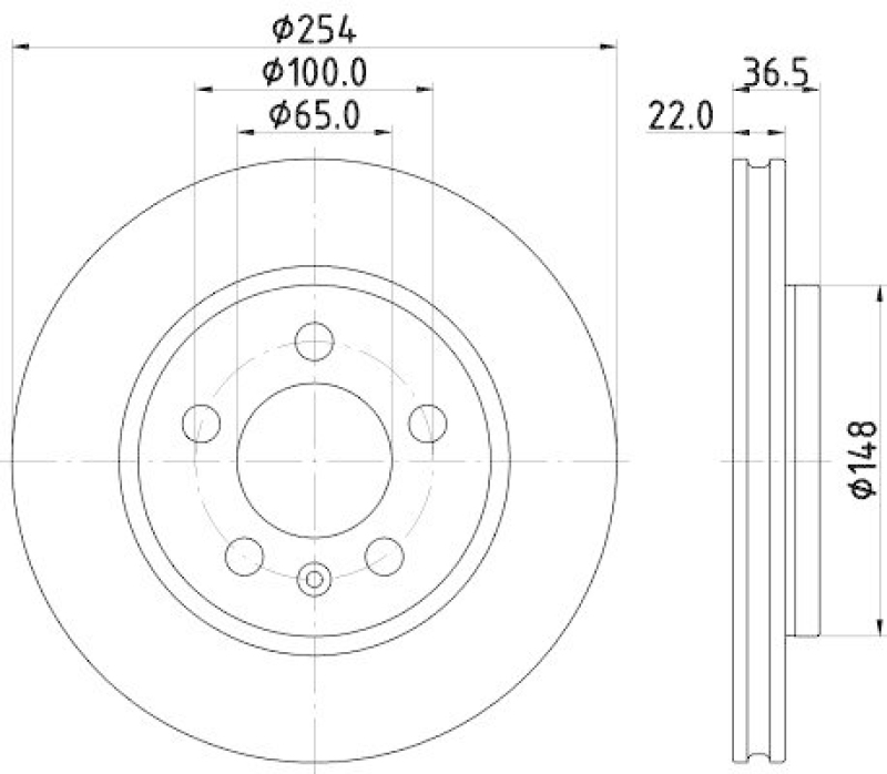 HELLA 8DD 355 133-871 Bremsscheibe