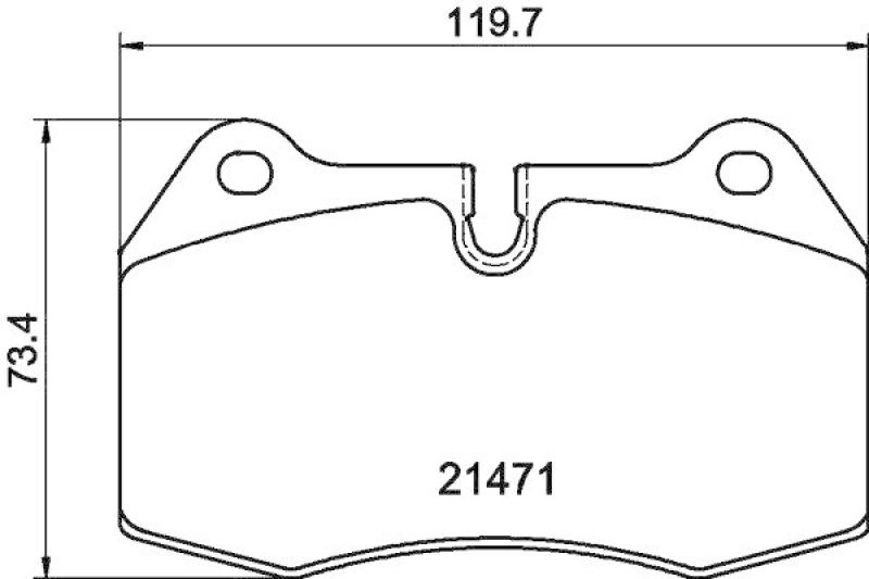 HELLA 8DB 355 018-211 Bremsbelagsatz Scheibenbremse