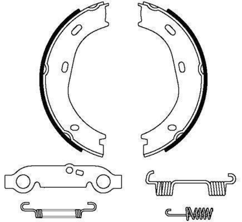 HELLA 8DA 355 050-001 Bremsbackensatz Feststellbremse