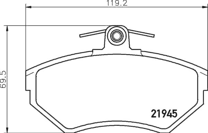 HELLA 8DB 355 018-241 Bremsbelagsatz, Scheibenbremsbelag für VW/SEAT