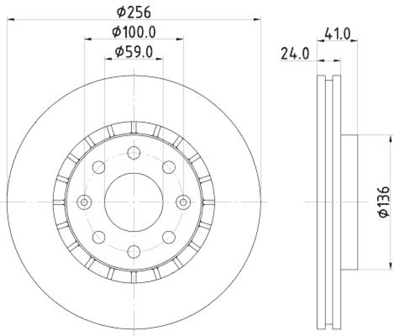 HELLA 8DD 355 134-251 Bremsscheibe