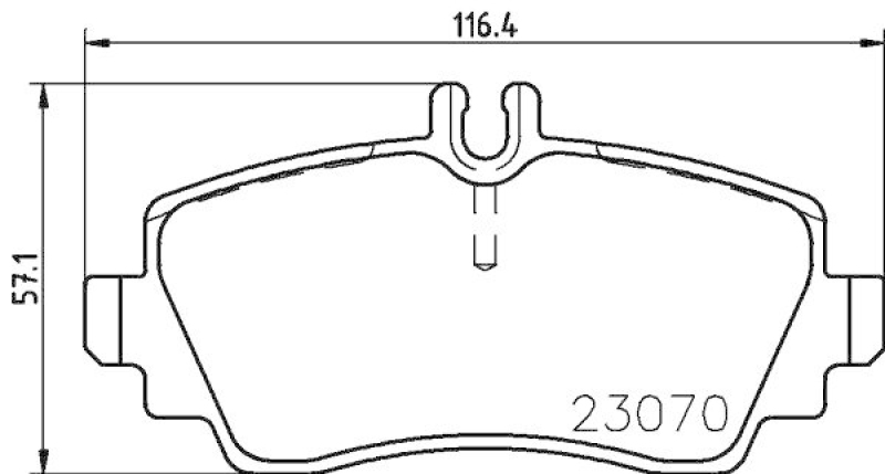 HELLA 8DB 355 018-281 Bremsbelagsatz, Scheibenbremsbelag für MB A-CLASS (W168)