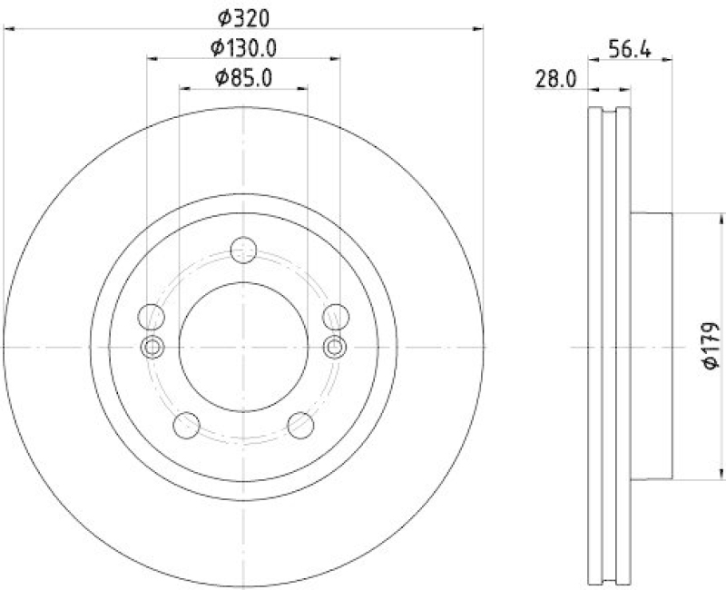 HELLA 8DD 355 134-321 Bremsscheibe