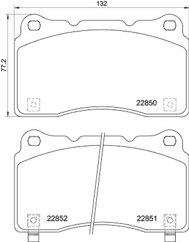 HELLA 8DB 355 039-151 Scheibenbremsbelagsatz