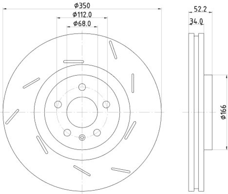 HELLA 8DD 355 134-351 Bremsscheibe