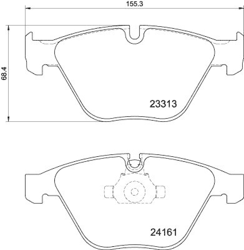 HELLA 8DB 355 039-241 Scheibenbremsbelagsatz