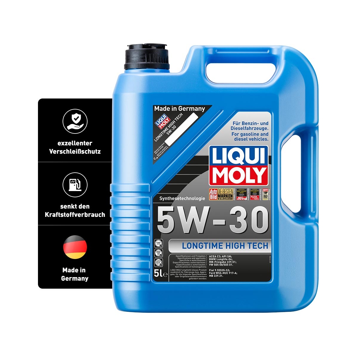 LIQUI MOLY 1137 Motoröl Longtime High Tech 5W-30 Kanister 5 L