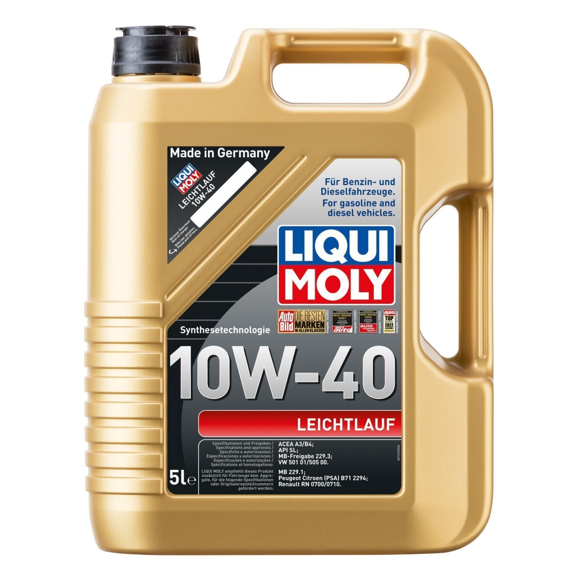 LIQUI MOLY 1310 Motoröl Leichtlauf 10W-40 Kanister 5 L