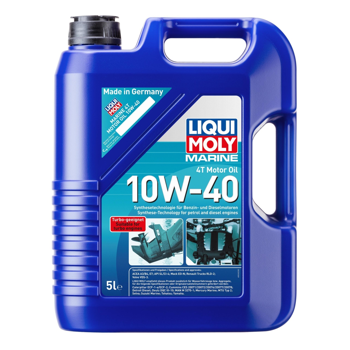 LIQUI MOLY 25013 Motoröl Marine 4T 10W-40 Kanister 5 L