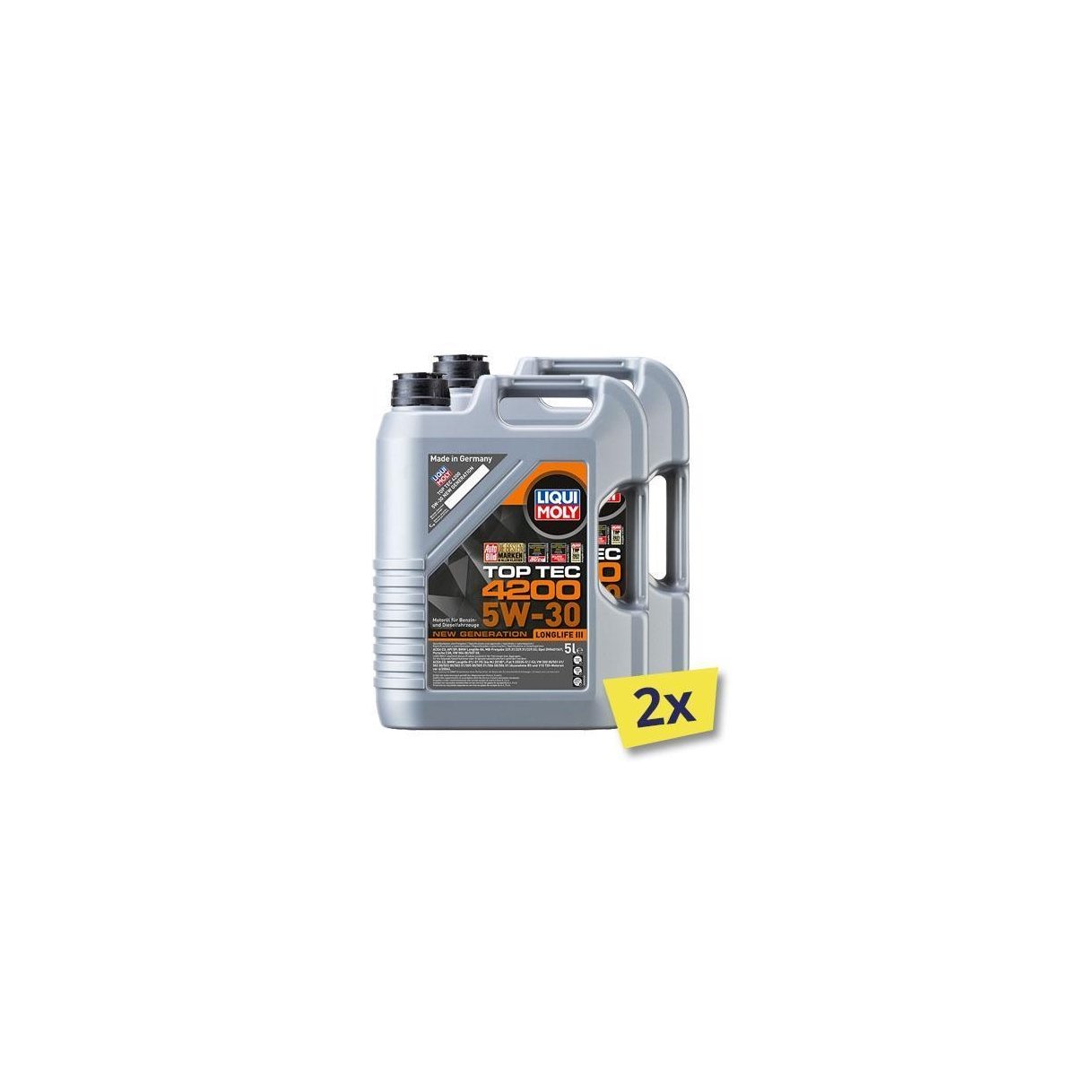 2x LIQUI MOLY 3707 Motoröl Top Tec 4200 5W-30 Kanister 5 L