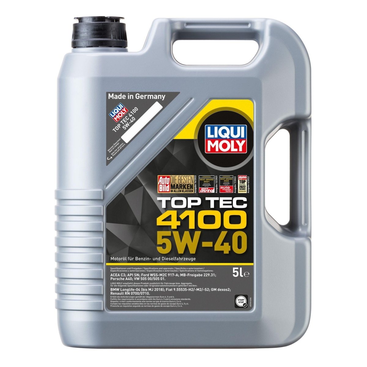 LIQUI MOLY 3701 Motoröl Top Tec 4100 5W-40 TW Kanister 5 L