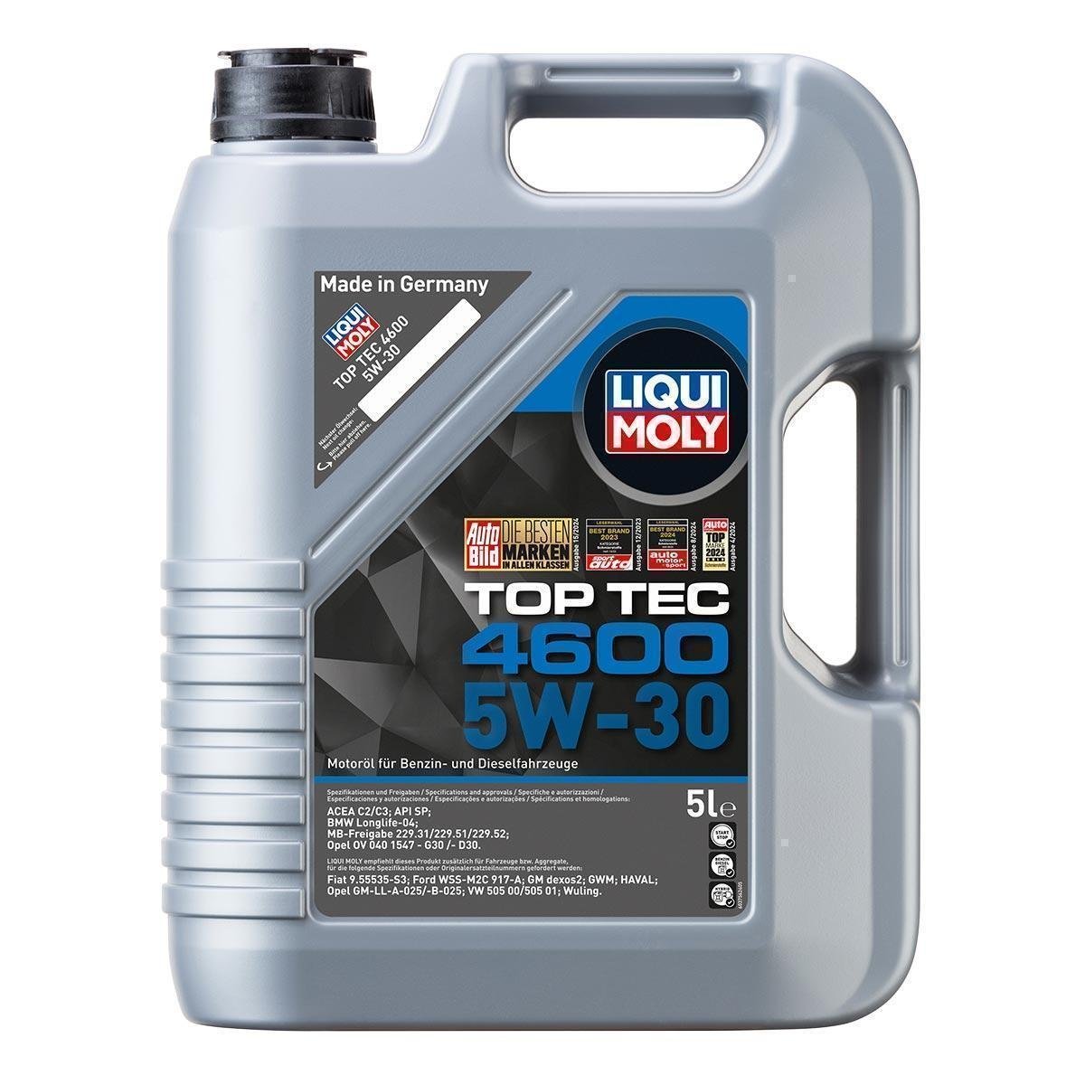 LIQUI MOLY 3756 Motoröl Top Tec 4600 5W-30 Kanister 5 L