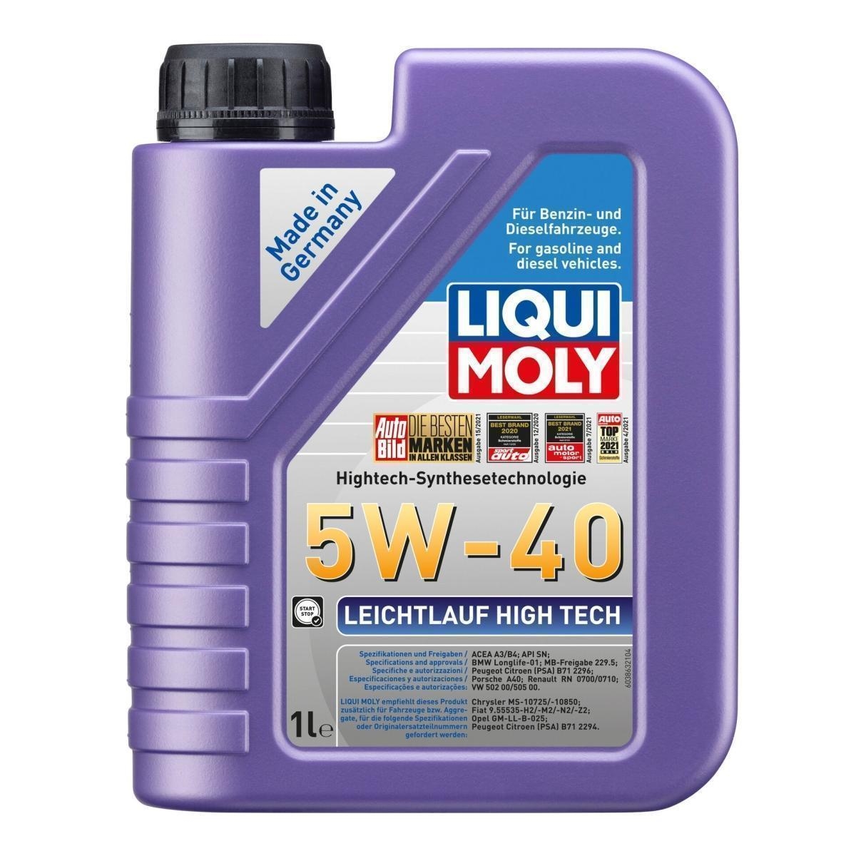 LIQUI MOLY 3863 Motoröl Leichtlauf High Tech 5W-40 TW Kanister 1 L