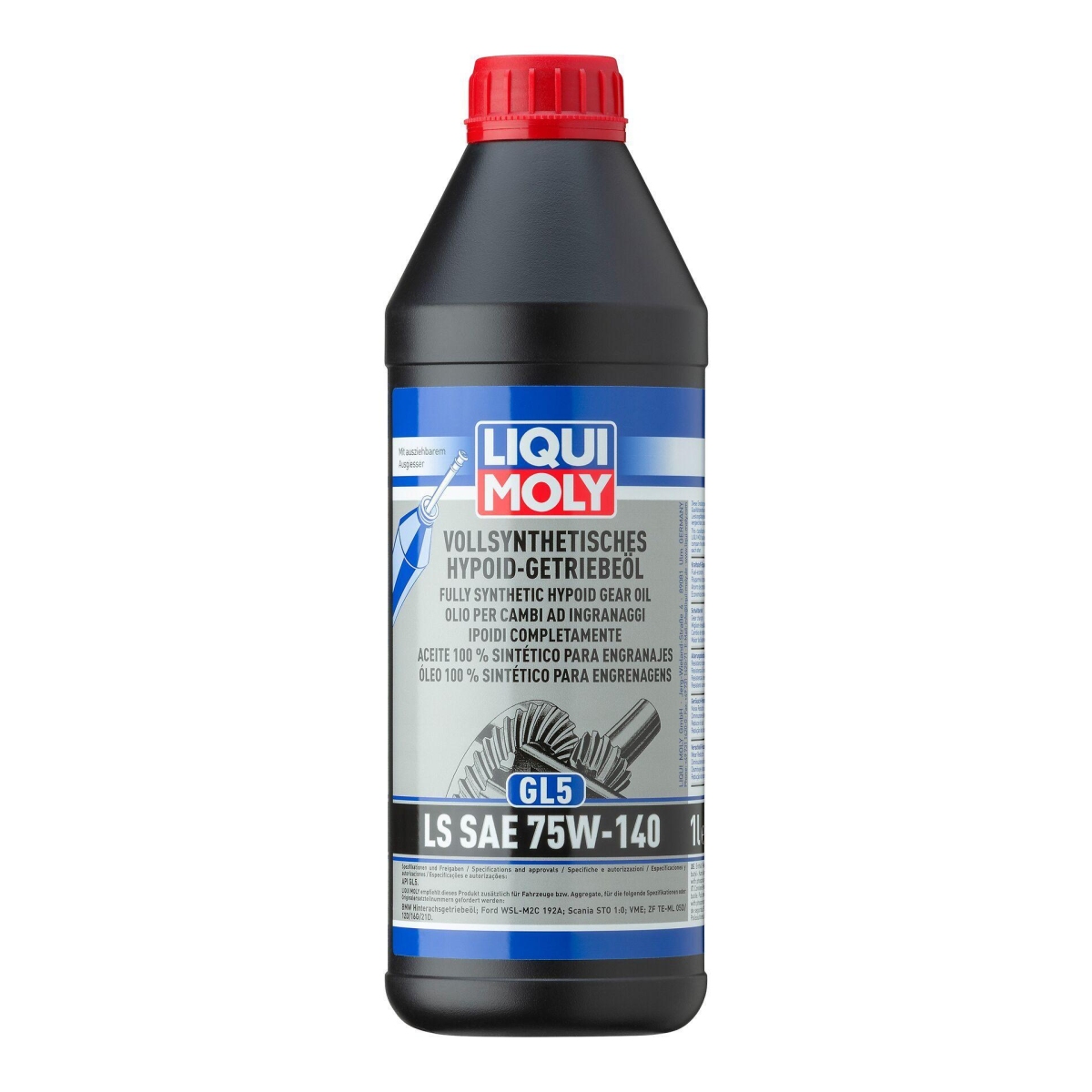 LIQUI MOLY 4421 Achsgetriebeöl Vollsynthetisches Hypoid-Getriebeöl (GL5) LS SAE 75W-140 Dose 1 L