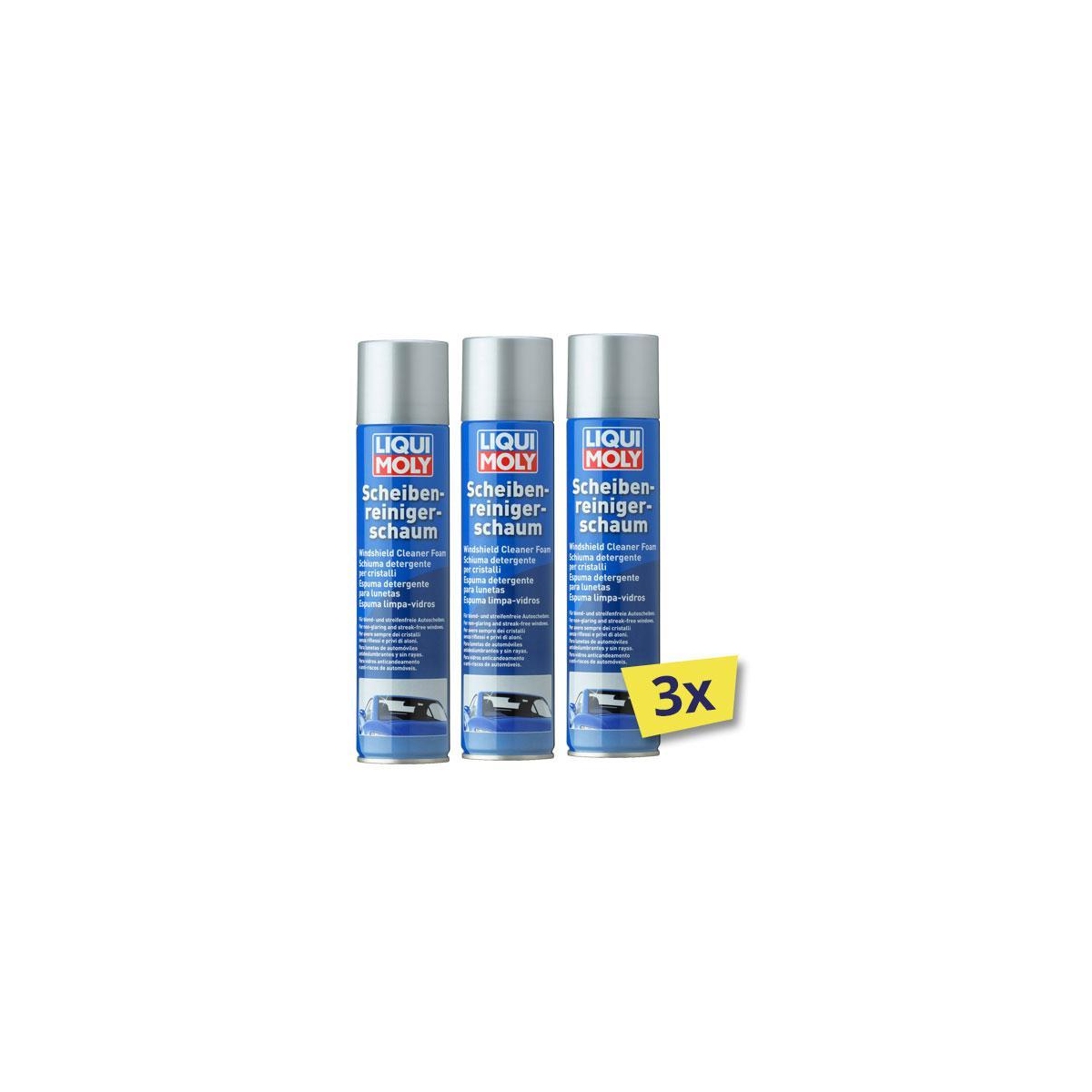 3x LIQUI MOLY 1512 Scheibenreiniger Scheibenreinigerschaum Dosen a 300 ml