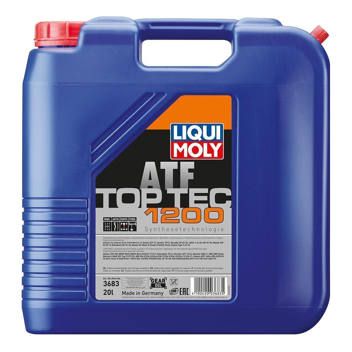 LIQUI MOLY 3683 Automatikgetriebeöl Top Tec ATF 1200 Kanister 20L