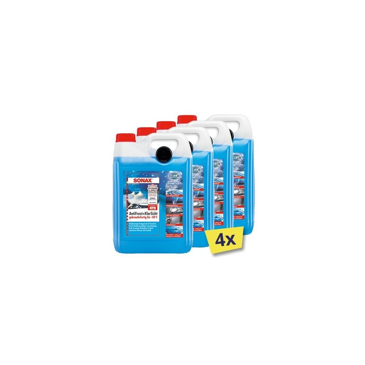 4x SONAX 03325000 Antifrost + Klarsicht bis -20 °C Citrus 5L