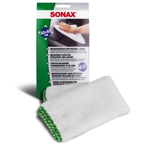 SONAX Lederpflegeset (Cleaner, Bürste, Microfasertuch, Pflegepad)