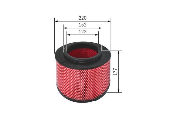 BOSCH F 026 400 344 Luftfilter