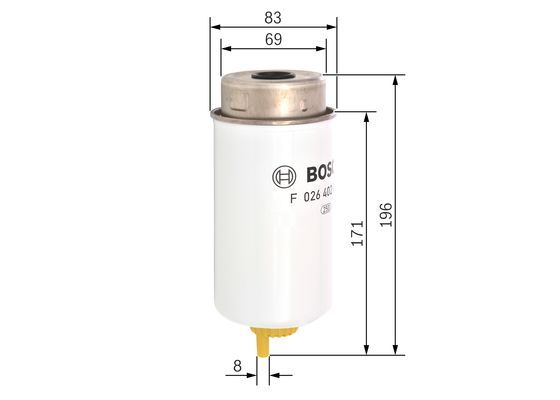 BOSCH F 026 402 040 Kraftstofffilter