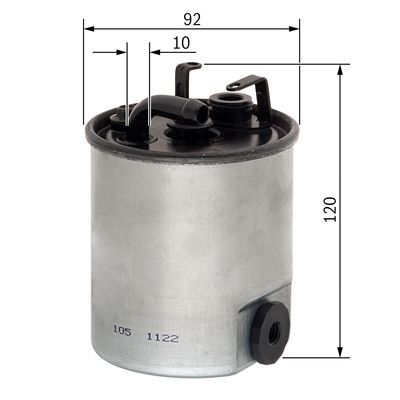 BOSCH F 026 402 044 Kraftstofffilter