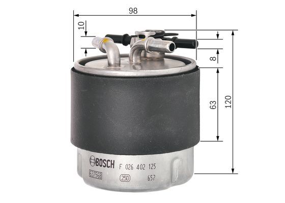 BOSCH F 026 402 125 Kraftstofffilter