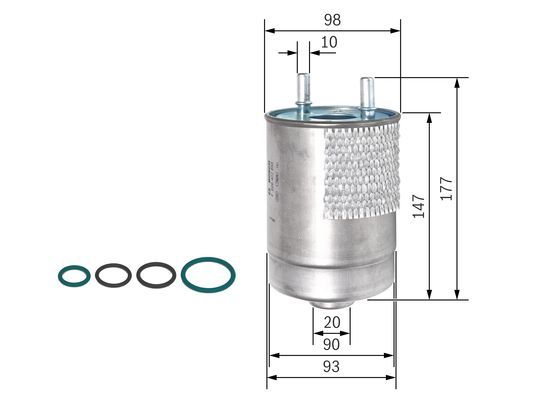 BOSCH F 026 402 850 Kraftstofffilter