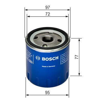 BOSCH F 026 407 024 Ölfilter P7024 Ø 935mm Höhe 73mm