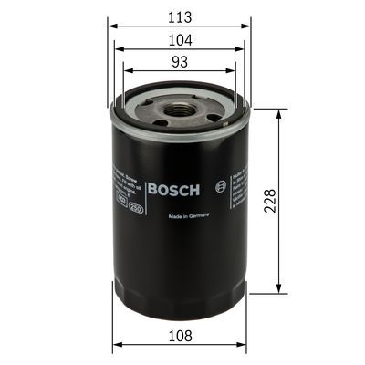 BOSCH F 026 407 048 Ölfilter P7048 Ø 113mm Höhe 2281mm