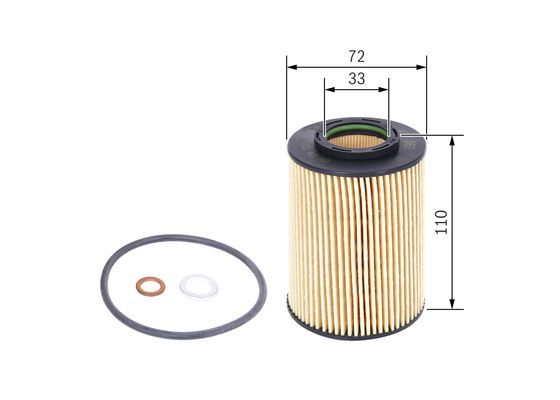 BOSCH F 026 407 061 Ölfilter P7061 Ø 72mm Höhe 1095mm