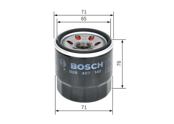 BOSCH F 026 407 142 Ölfilter P7142 Ø 66mm Höhe 76mm