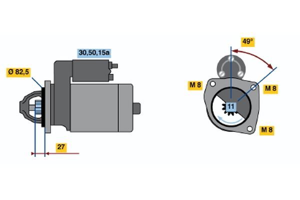 BOSCH 0 001 110 004 Starter