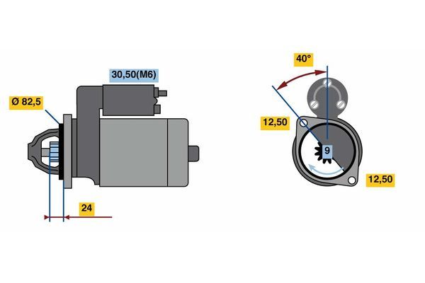 BOSCH 0 001 109 357 Starter