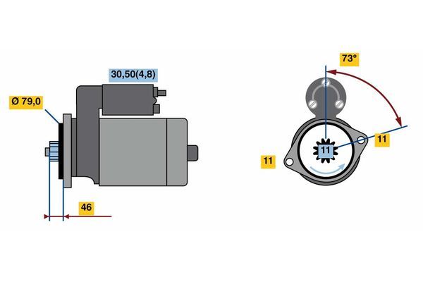 BOSCH 0 001 123 044 Starter