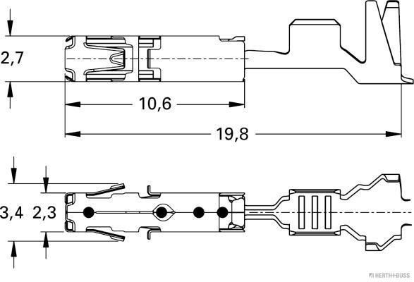 HERTH+BUSS 50251462 Crimpverbinder AMP Tyco MCP 1,5 ELA, 0,5 - 1,0 mm²