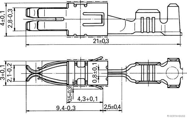 HERTH+BUSS ELPARTS 50251420 Crimpverbinder