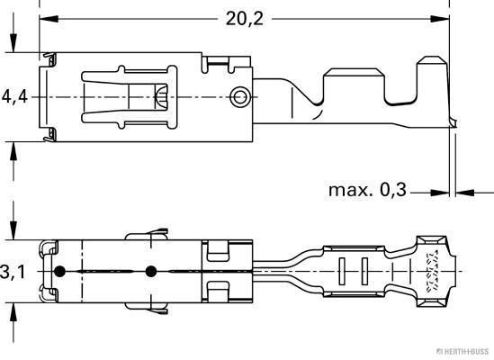 HERTH+BUSS ELPARTS 50251484 Crimpverbinder