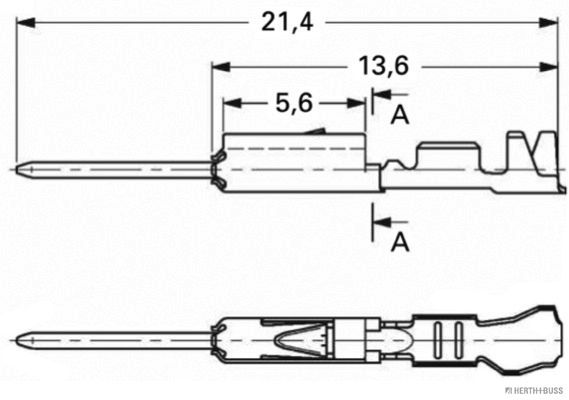 HERTH+BUSS 50251480 Crimpverbinder AMP Tyco MQS, 0,5 - 0,75 mm²